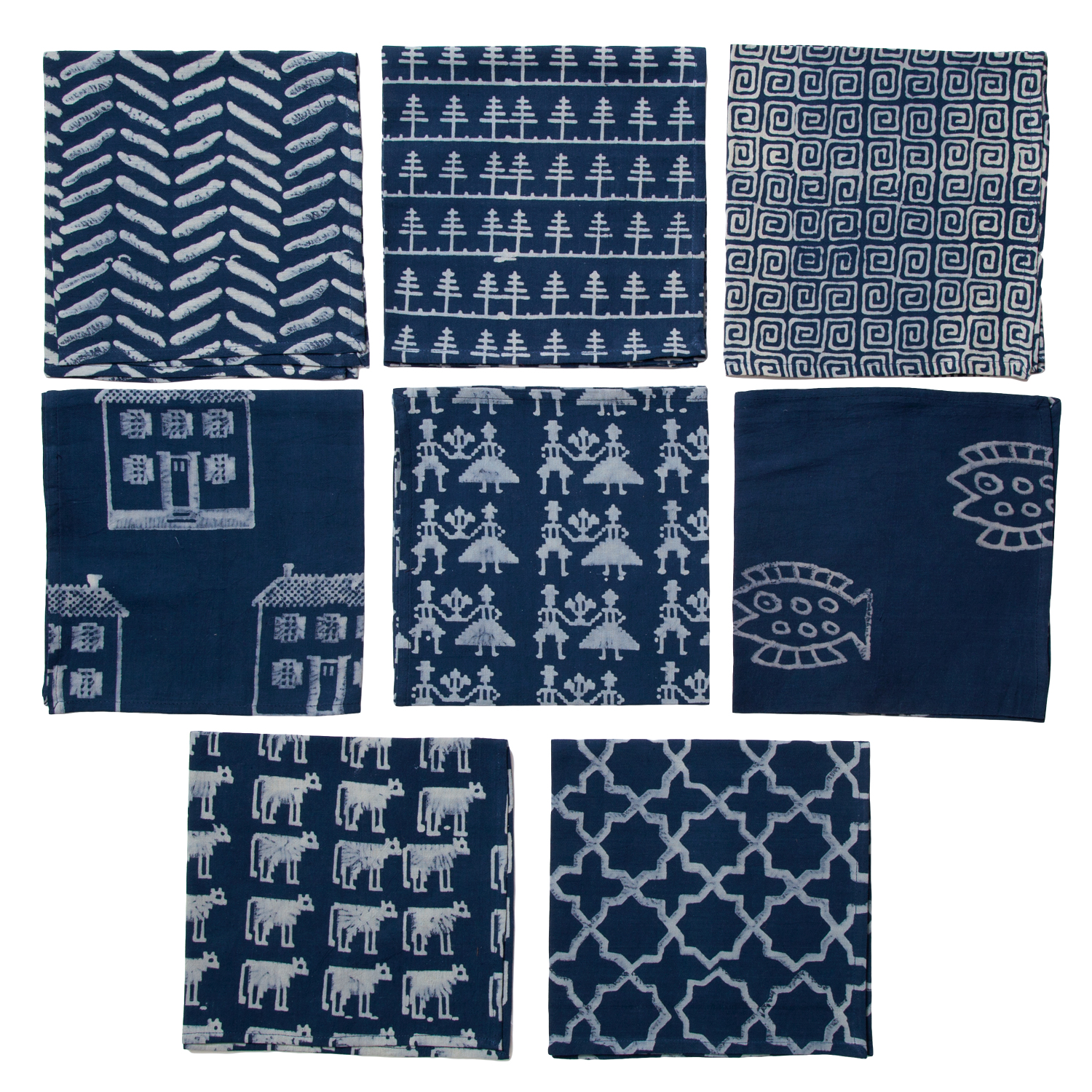 Countryside Napkins Collection - Indigo